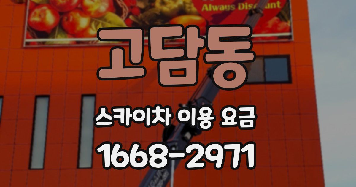 고담동 스카이차 이용 요금