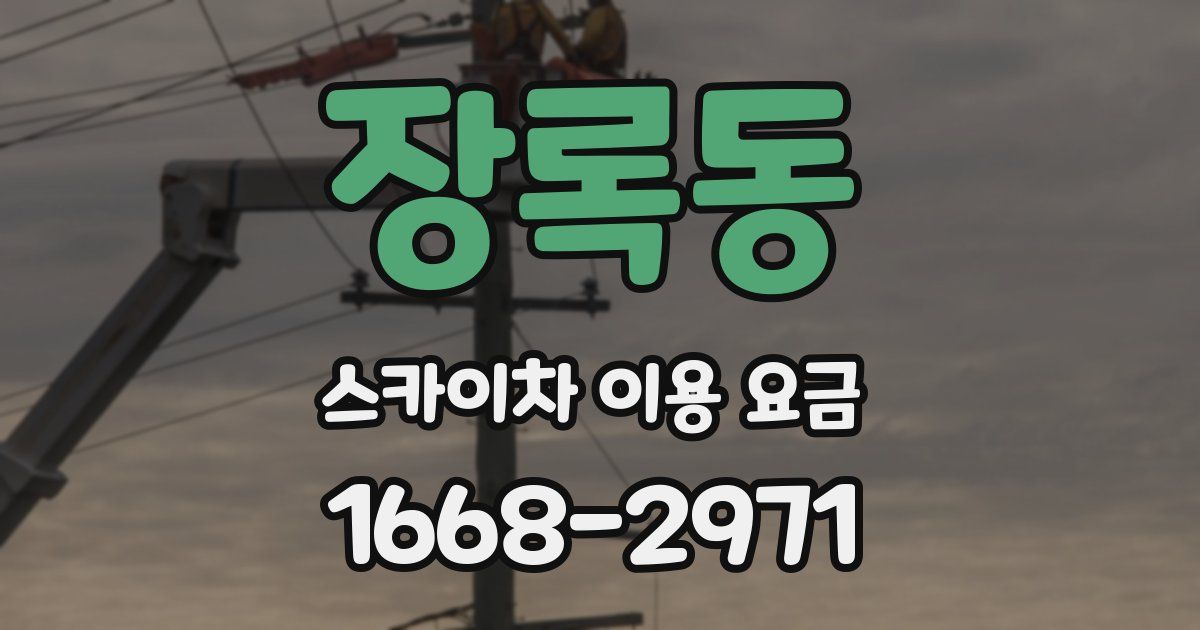 장록동 스카이차 이용 요금