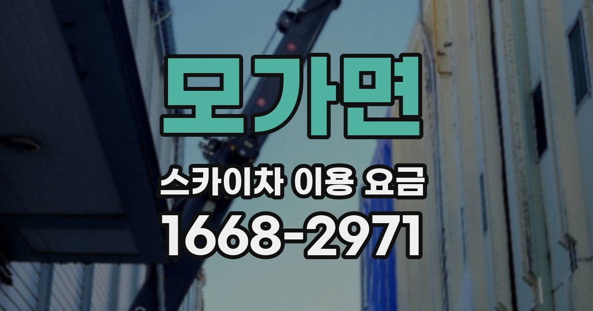 모가면 스카이차 이용 요금