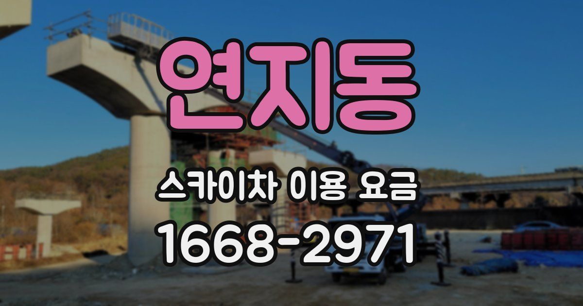 연지동 스카이차 이용 요금