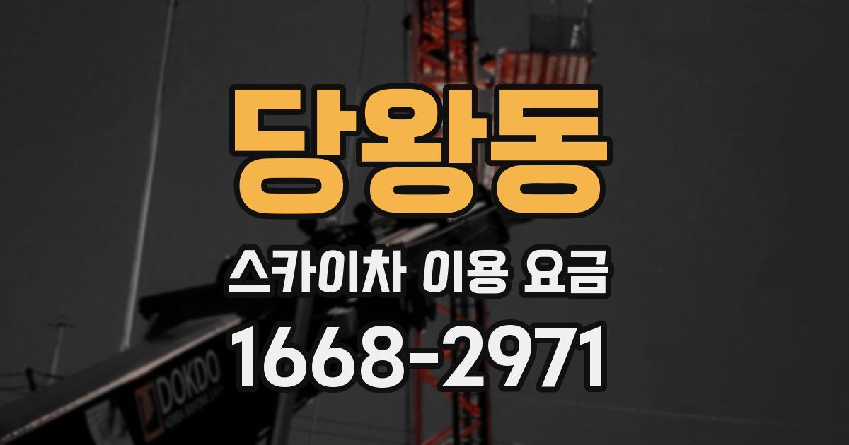 당왕동 스카이차 이용 요금