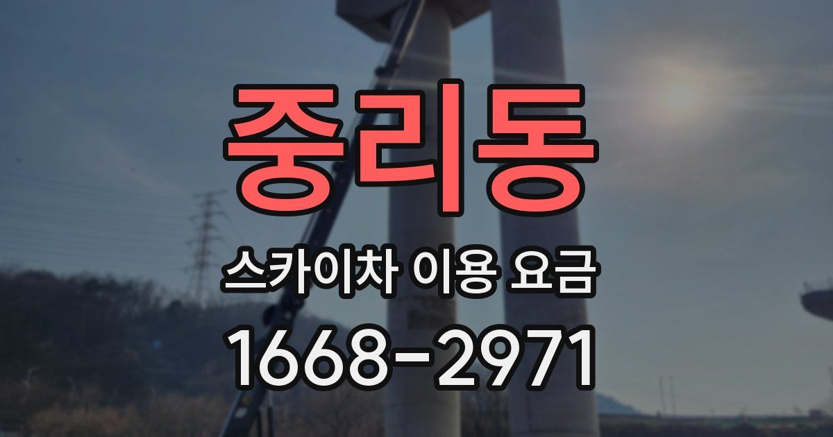 중리동 스카이차 이용 요금