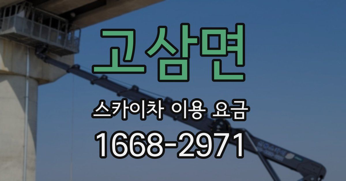 고삼면 스카이차 이용 요금