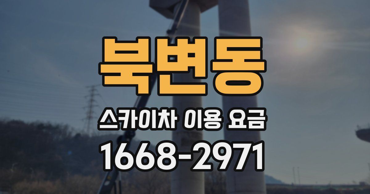 북변동 스카이차 이용 요금