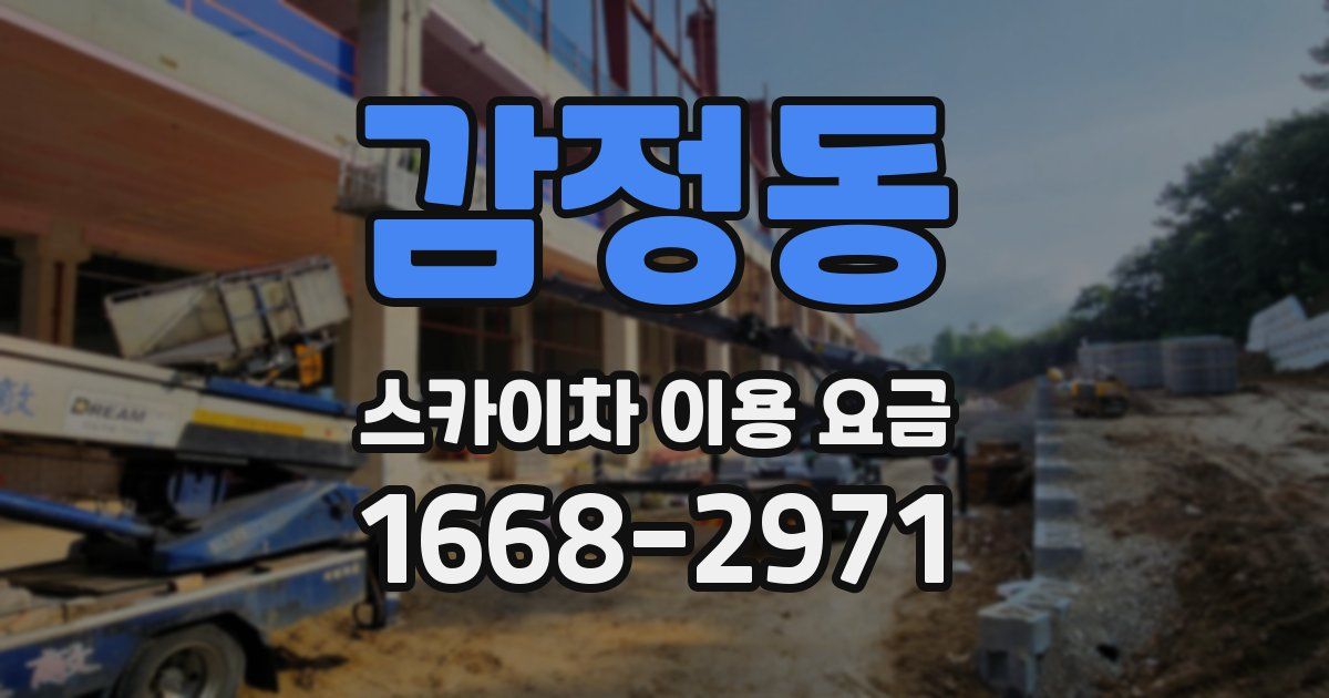 감정동 스카이차 이용 요금