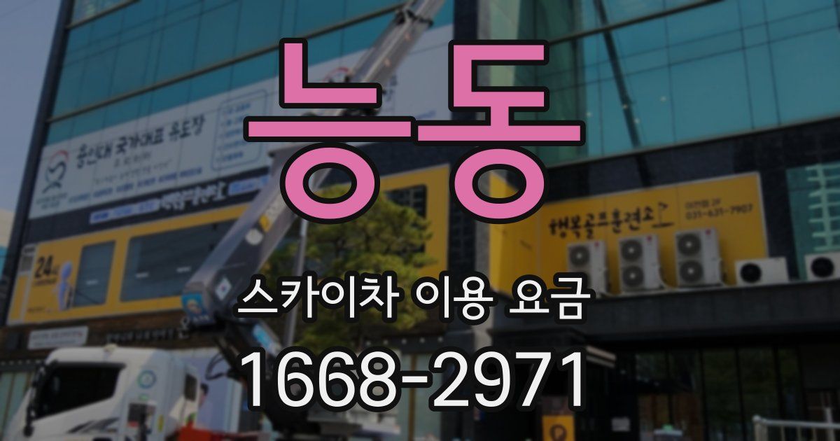 능동 스카이차 이용 요금