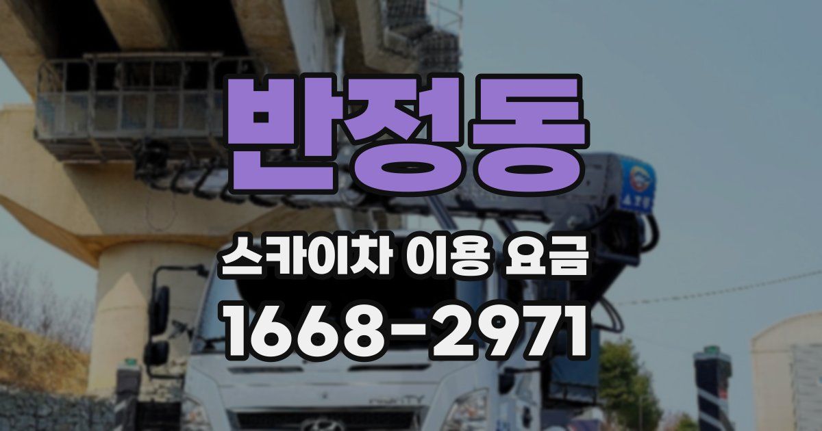 반정동 스카이차 이용 요금