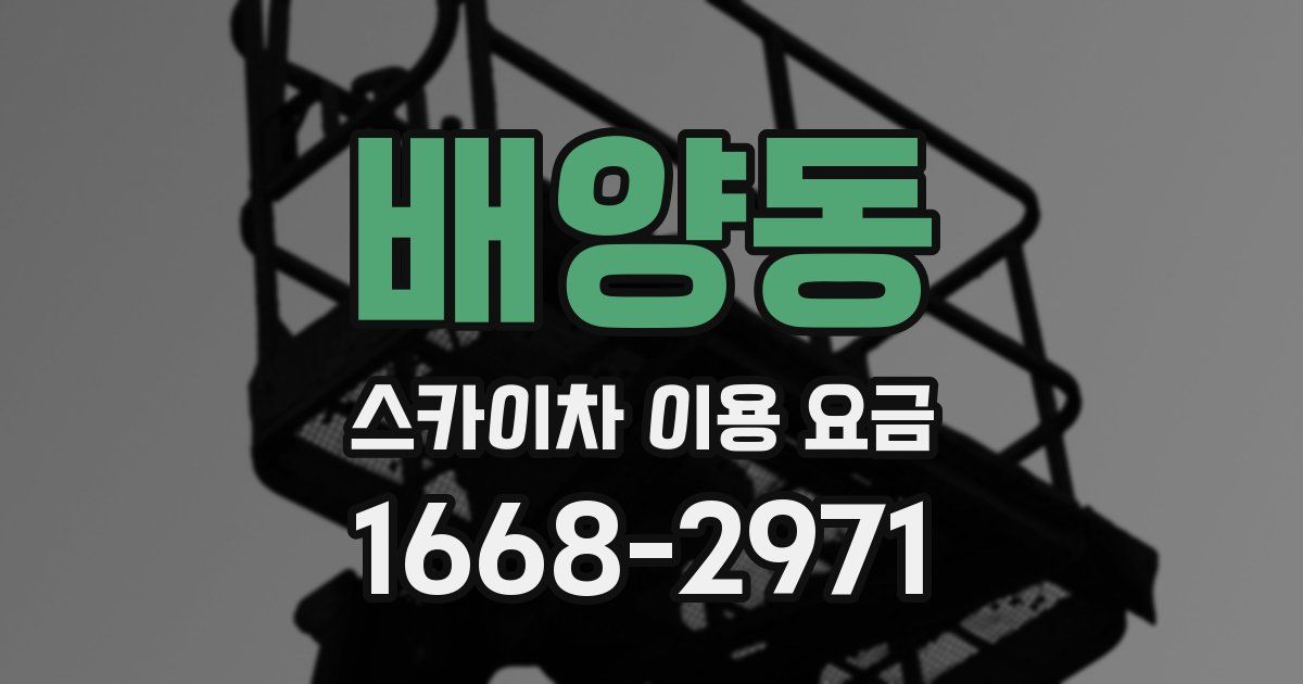 배양동 스카이차 이용 요금