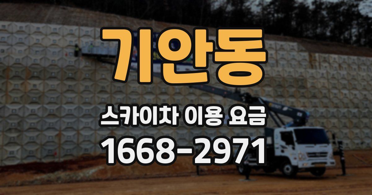 기안동 스카이차 이용 요금