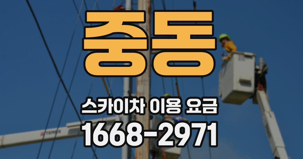 중동 스카이차 이용 요금