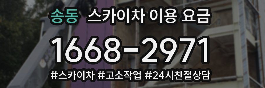 송동 스카이차 이용 요금