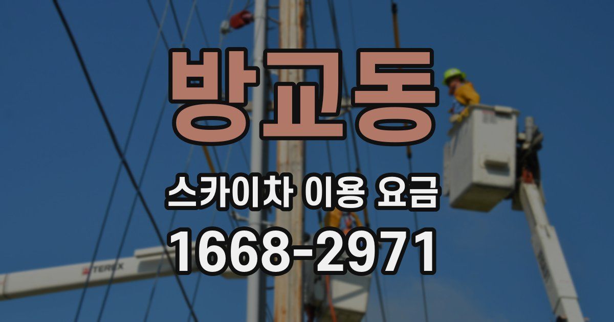 방교동 스카이차 이용 요금