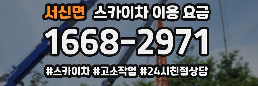 서신면 스카이차 이용 요금