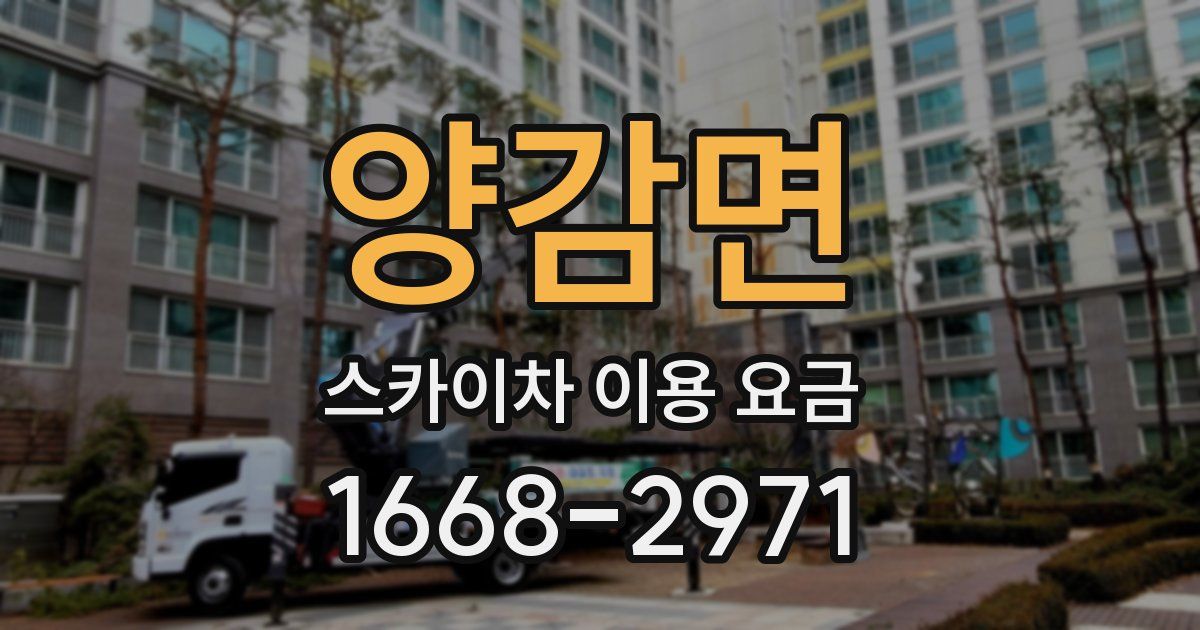 양감면 스카이차 이용 요금