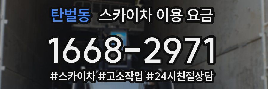 탄벌동 스카이차 이용 요금