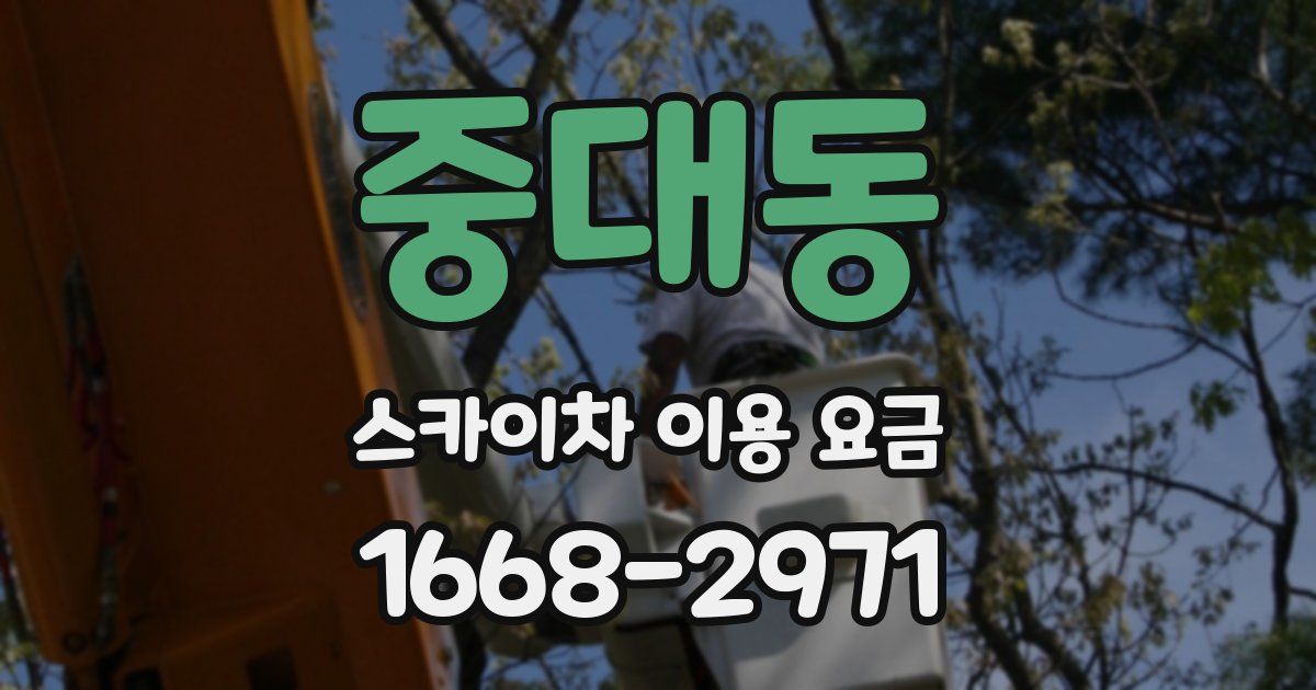 중대동 스카이차 이용 요금