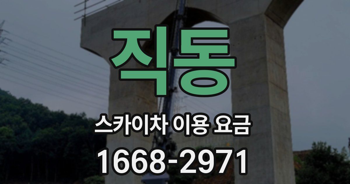 직동 스카이차 이용 요금