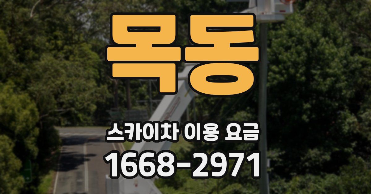 목동 스카이차 이용 요금