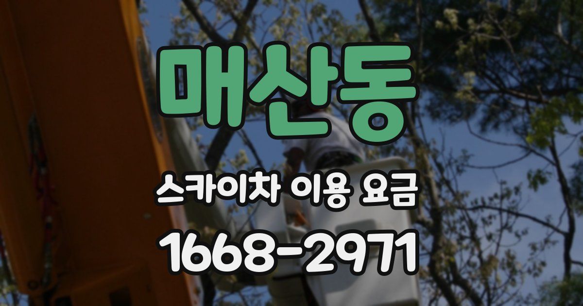매산동 스카이차 이용 요금
