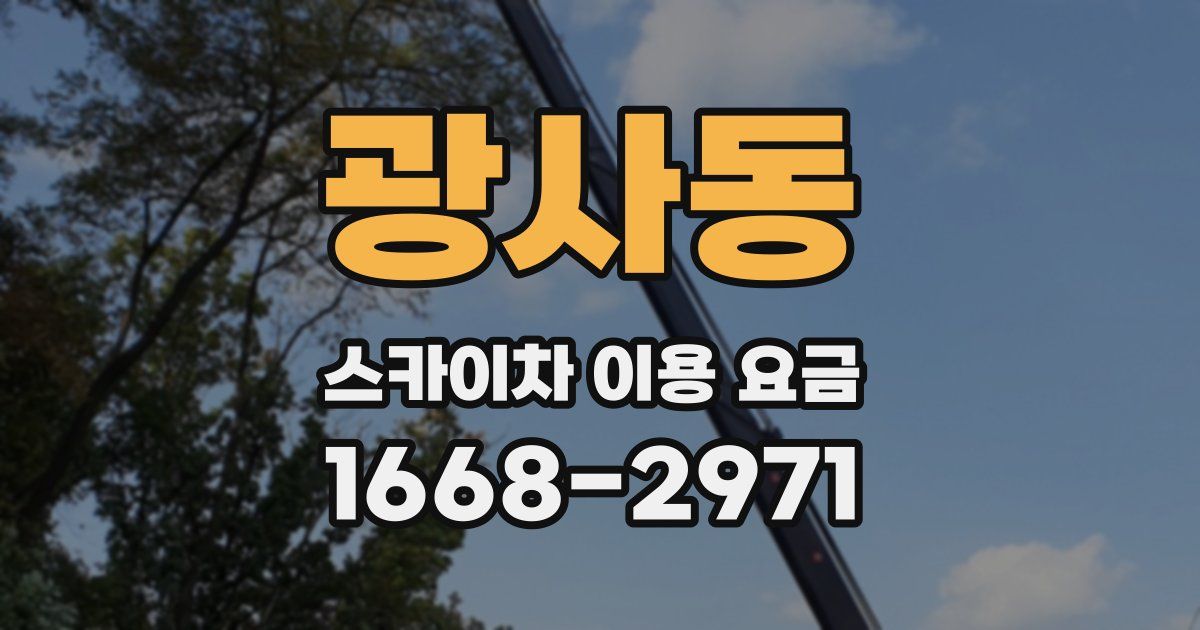 광사동 스카이차 이용 요금