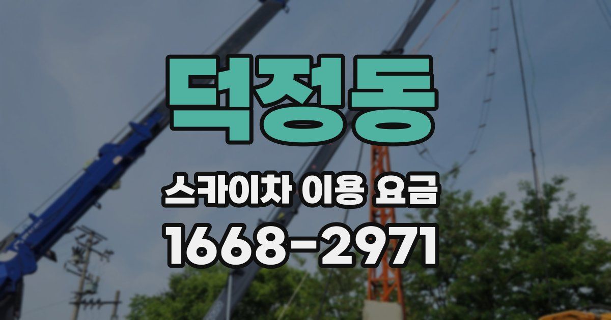 덕정동 스카이차 이용 요금