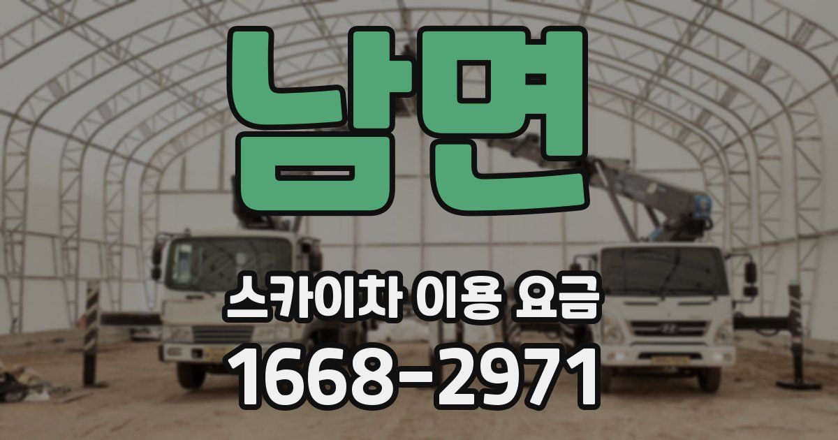 남면 스카이차 이용 요금