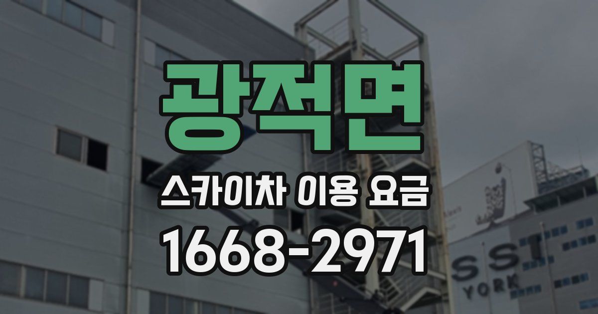 광적면 스카이차 이용 요금