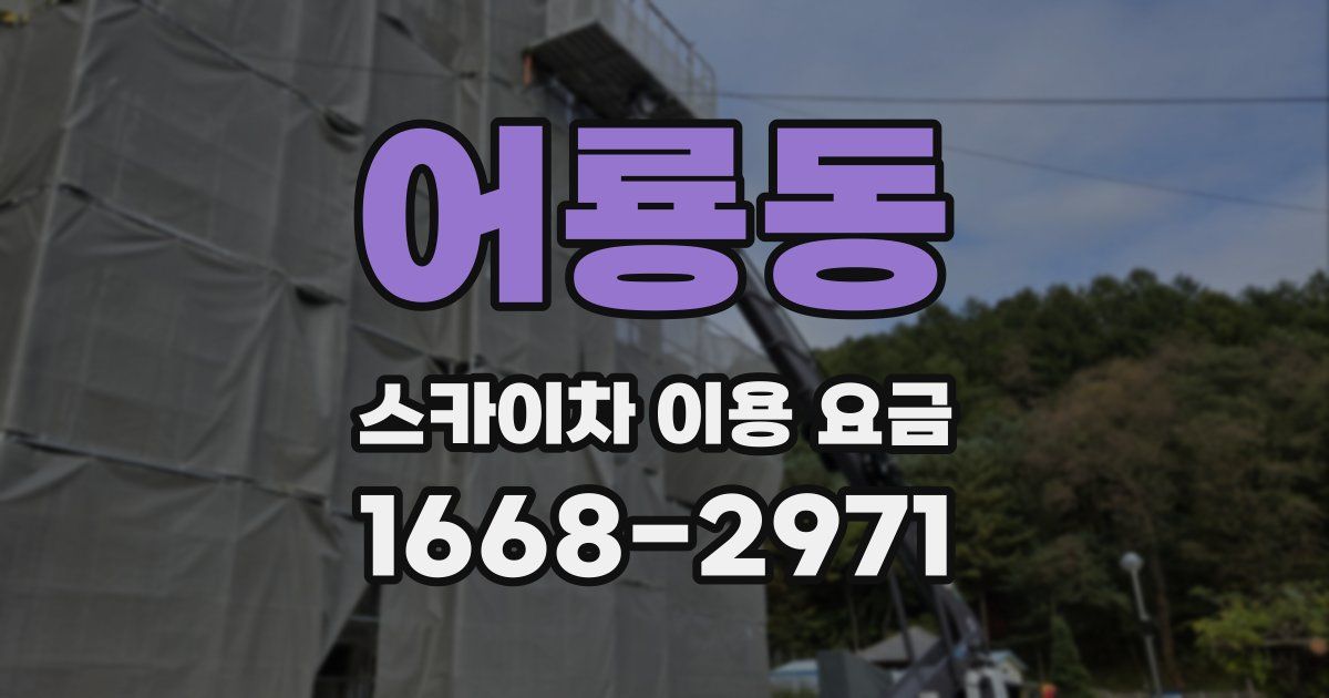 어룡동 스카이차 이용 요금