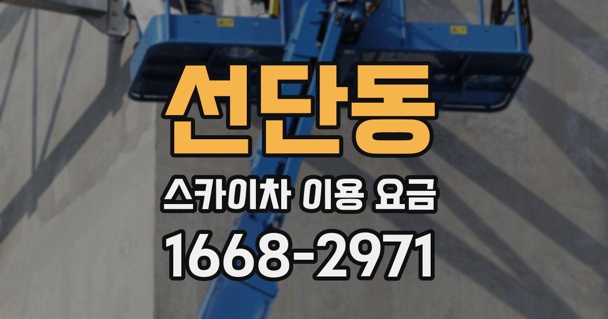 선단동 스카이차 이용 요금