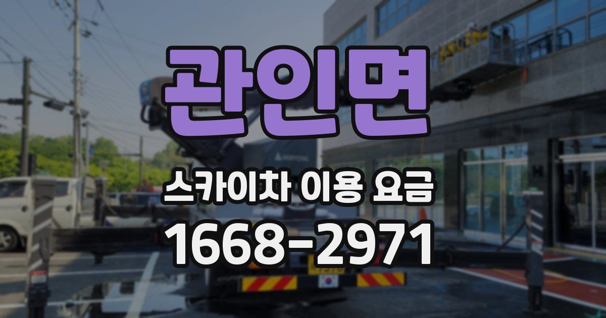 관인면 스카이차 이용 요금