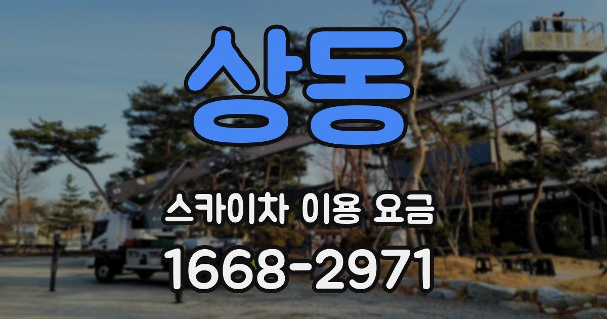 상동 스카이차 이용 요금