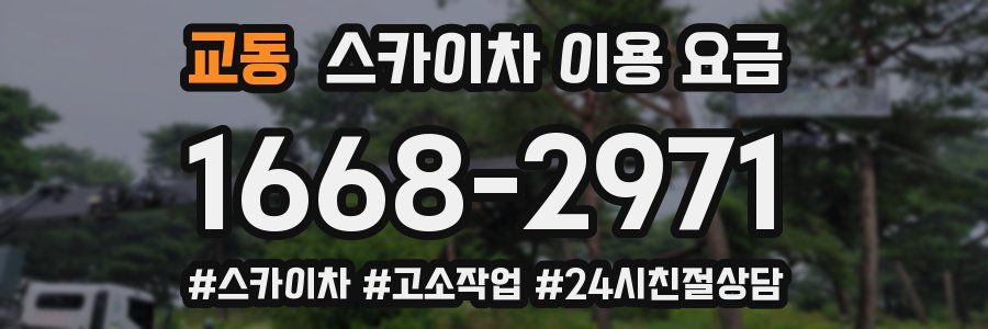 교동 스카이차 이용 요금
