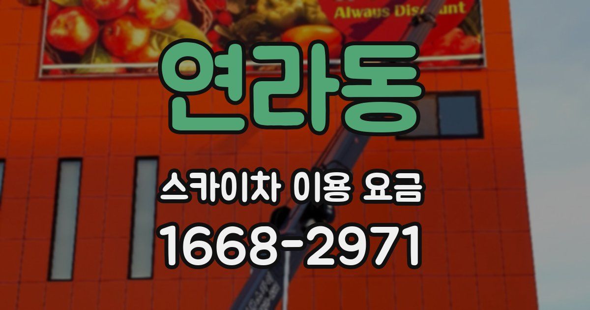 연라동 스카이차 이용 요금