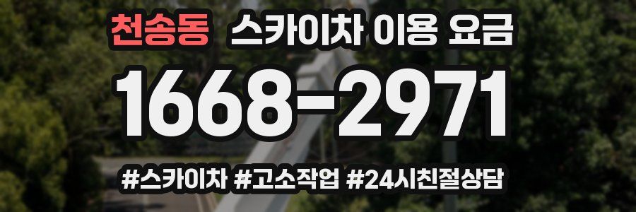 천송동 스카이차 이용 요금