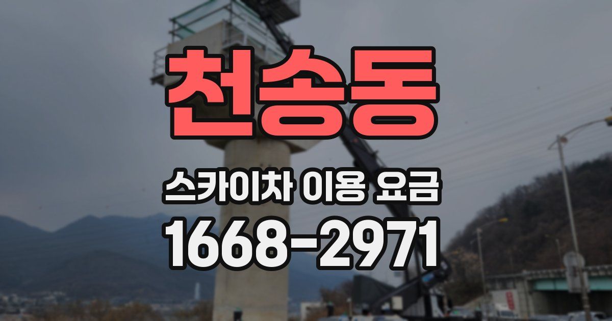 천송동 스카이차 이용 요금