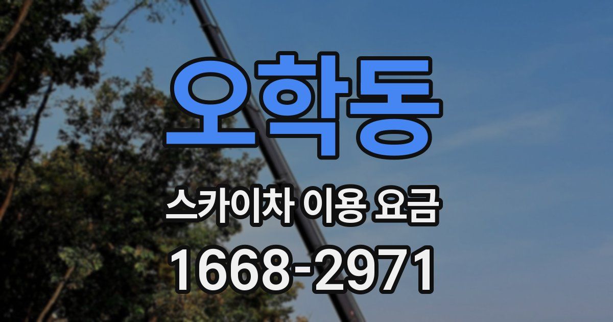 오학동 스카이차 이용 요금