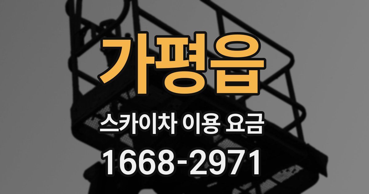 가평읍 스카이차 이용 요금