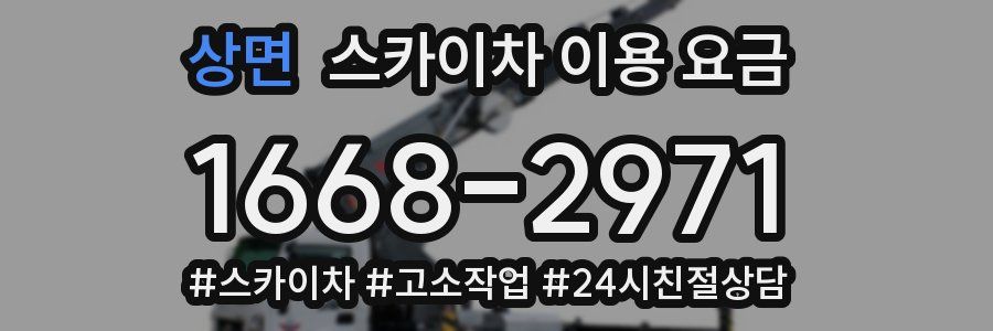 상면 스카이차 이용 요금