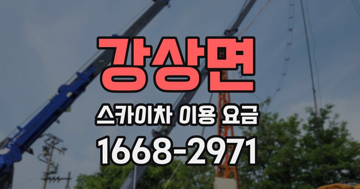 강상면 스카이차 이용 요금