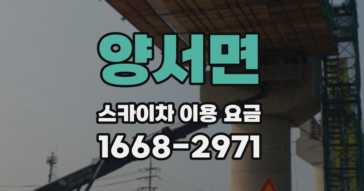 양서면 스카이차 이용 요금