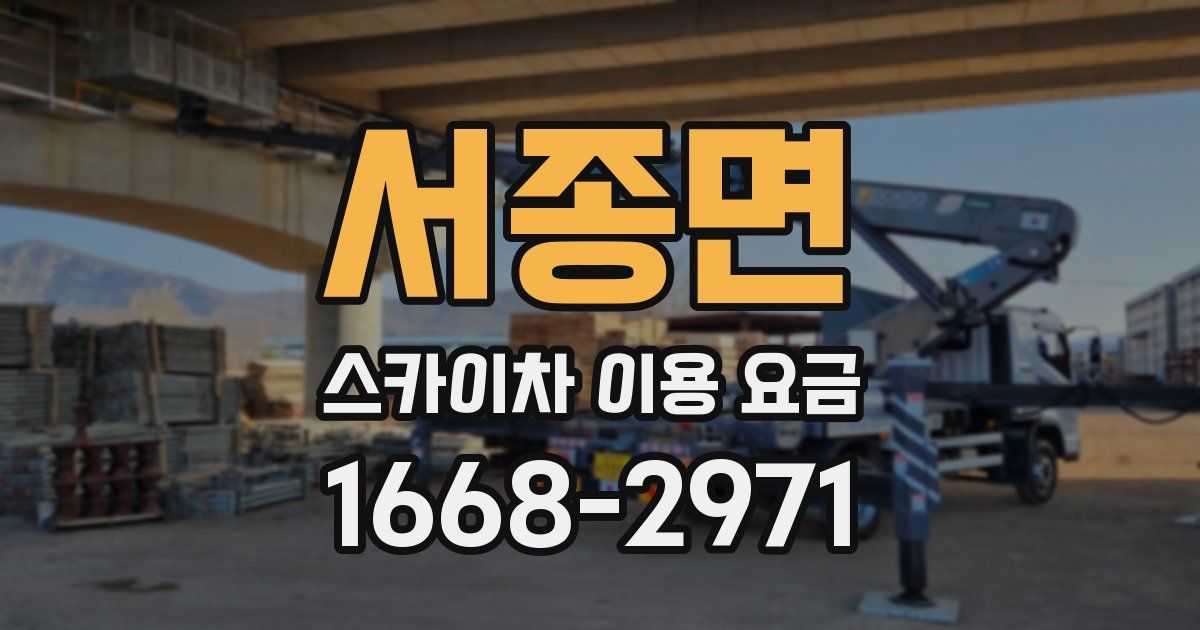 서종면 스카이차 이용 요금