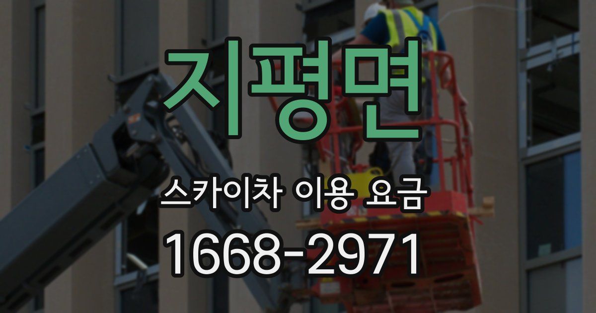지평면 스카이차 이용 요금