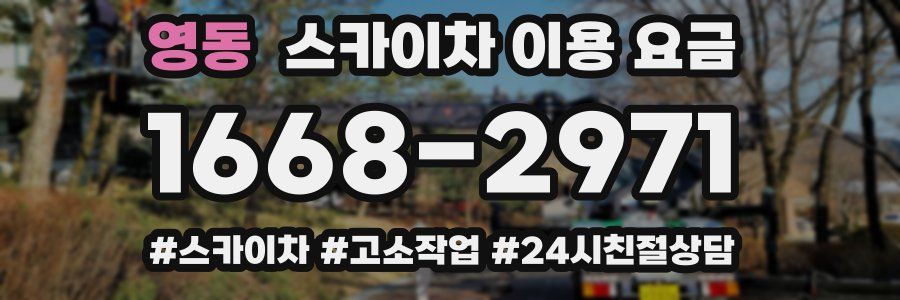 영동 스카이차 이용 요금