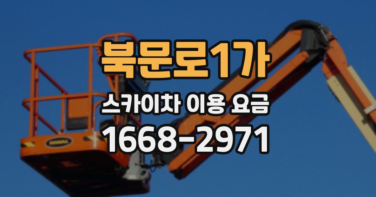 북문로1가 스카이차 이용 요금