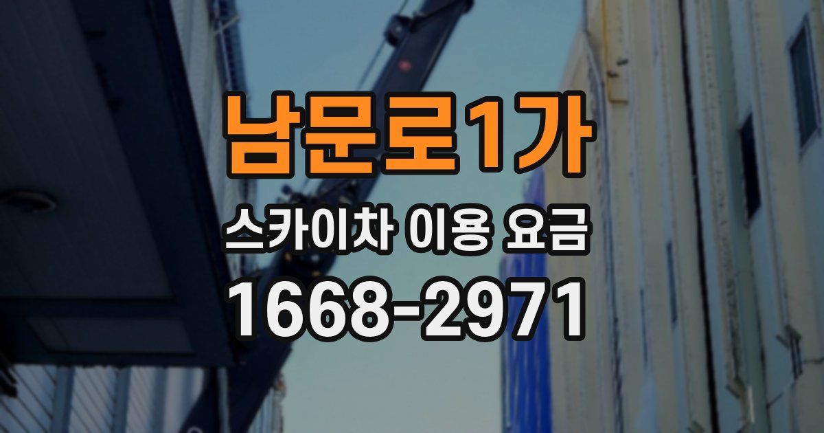 남문로1가 스카이차 이용 요금