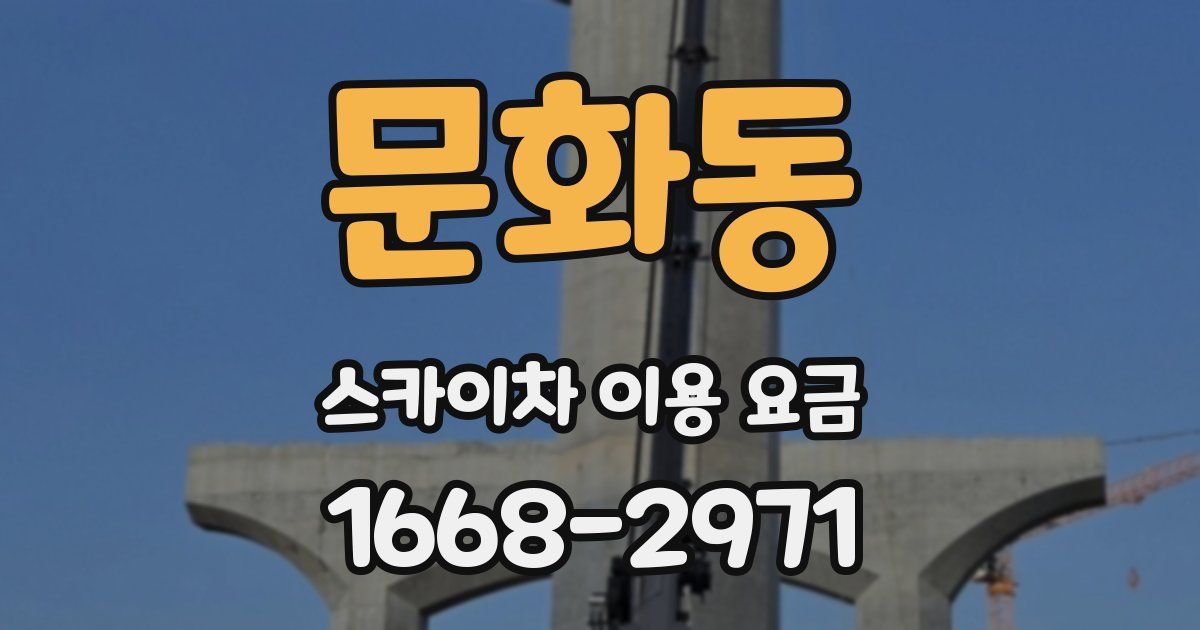 문화동 스카이차 이용 요금
