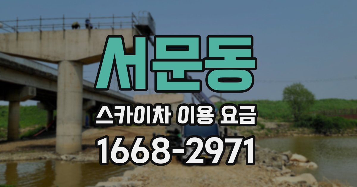서문동 스카이차 이용 요금