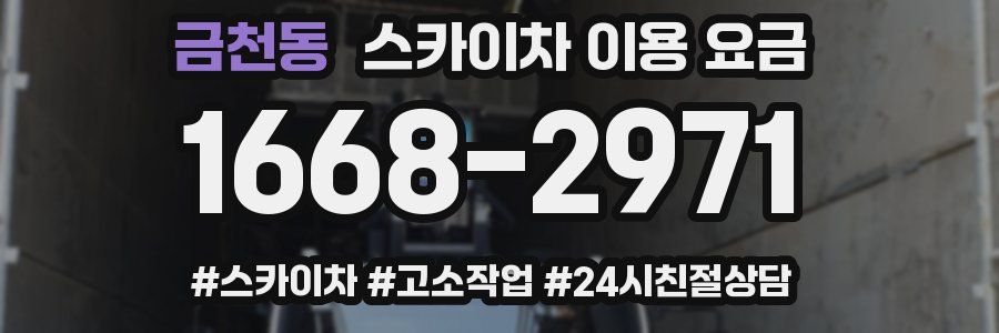 금천동 스카이차 이용 요금