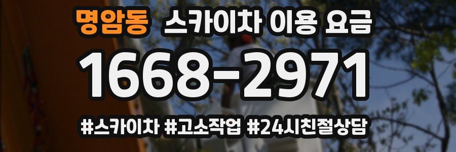 명암동 스카이차 이용 요금
