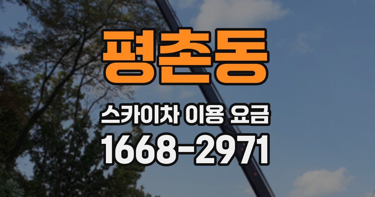 평촌동 스카이차 이용 요금
